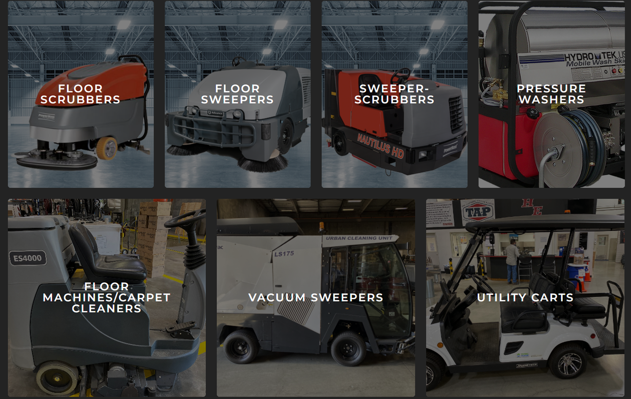 Certified used Tennant and Nilfisk floor cleaning machines from Haaker Total Clean with 18-month warranty